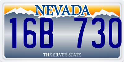 NV license plate 16B730