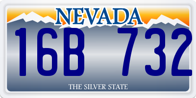 NV license plate 16B732