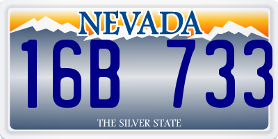 NV license plate 16B733