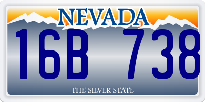 NV license plate 16B738