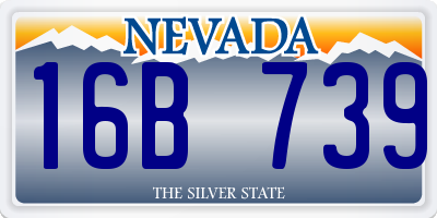 NV license plate 16B739