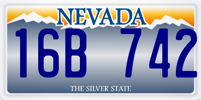 NV license plate 16B742