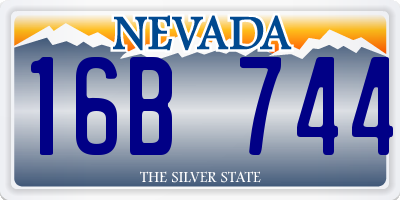 NV license plate 16B744