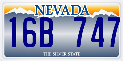 NV license plate 16B747