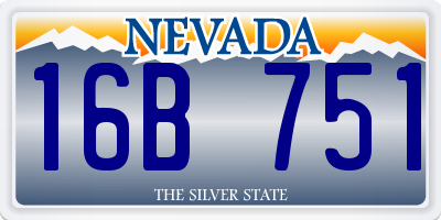 NV license plate 16B751