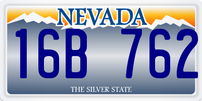 NV license plate 16B762