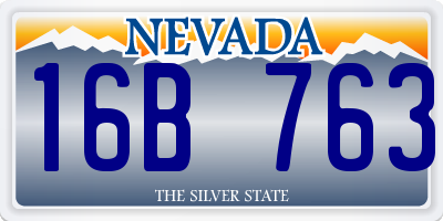 NV license plate 16B763
