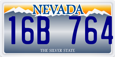 NV license plate 16B764