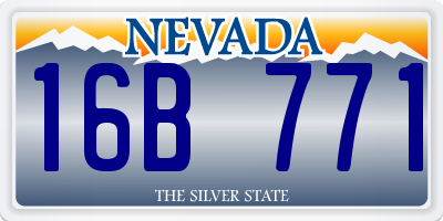 NV license plate 16B771
