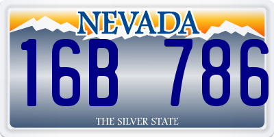 NV license plate 16B786