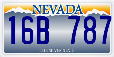 NV license plate 16B787