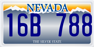 NV license plate 16B788