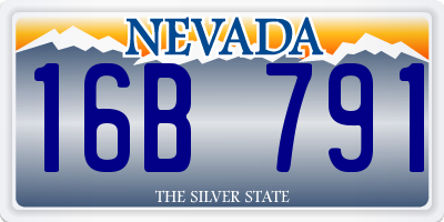 NV license plate 16B791