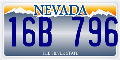NV license plate 16B796