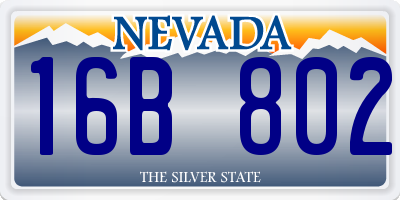 NV license plate 16B802