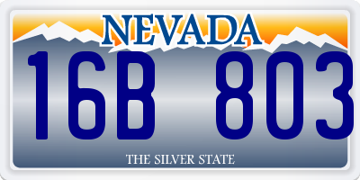 NV license plate 16B803