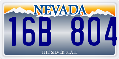 NV license plate 16B804