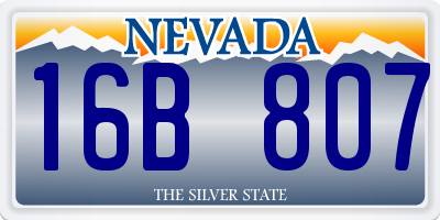 NV license plate 16B807