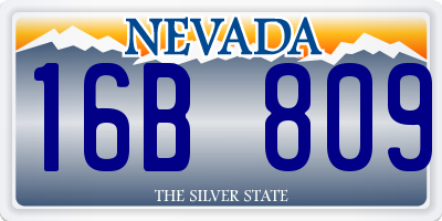 NV license plate 16B809