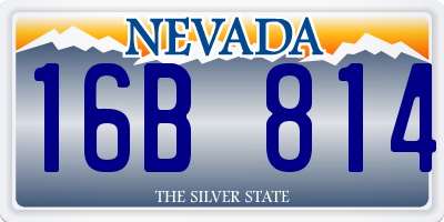 NV license plate 16B814