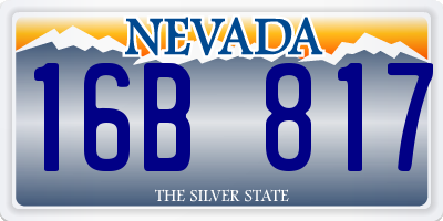 NV license plate 16B817