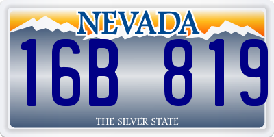 NV license plate 16B819