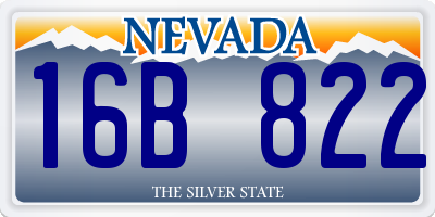 NV license plate 16B822