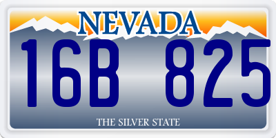 NV license plate 16B825