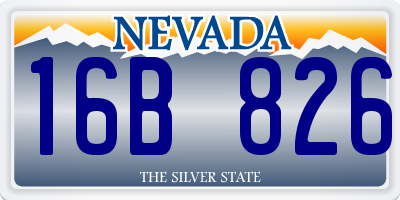 NV license plate 16B826