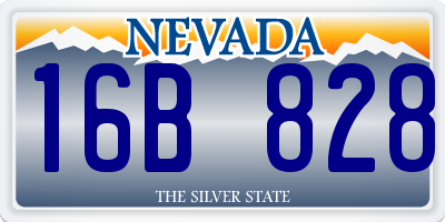 NV license plate 16B828