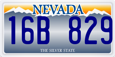 NV license plate 16B829