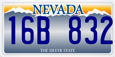 NV license plate 16B832
