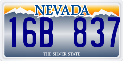 NV license plate 16B837