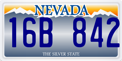 NV license plate 16B842