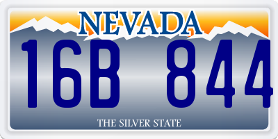 NV license plate 16B844