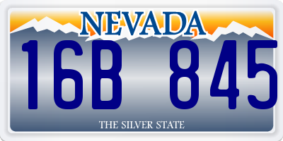 NV license plate 16B845