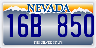 NV license plate 16B850