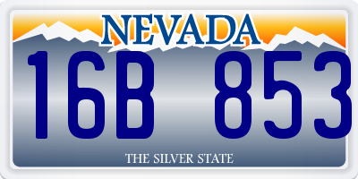 NV license plate 16B853