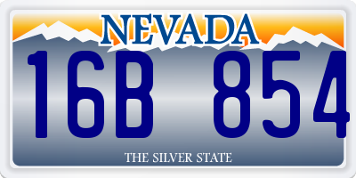 NV license plate 16B854