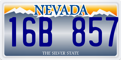 NV license plate 16B857