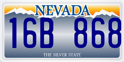 NV license plate 16B868