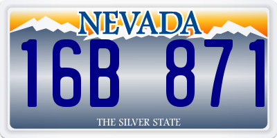 NV license plate 16B871