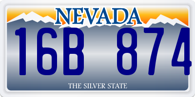 NV license plate 16B874