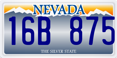NV license plate 16B875