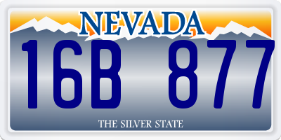 NV license plate 16B877
