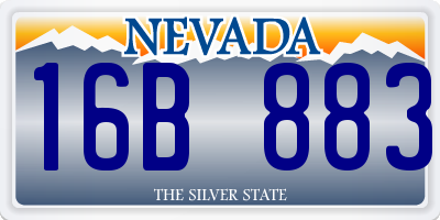 NV license plate 16B883