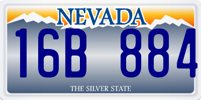 NV license plate 16B884