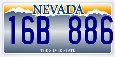 NV license plate 16B886