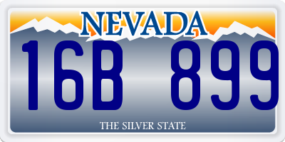NV license plate 16B899