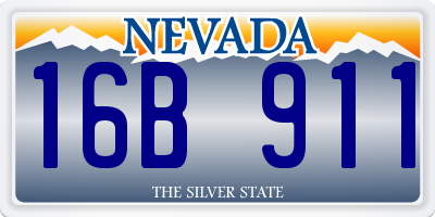 NV license plate 16B911
